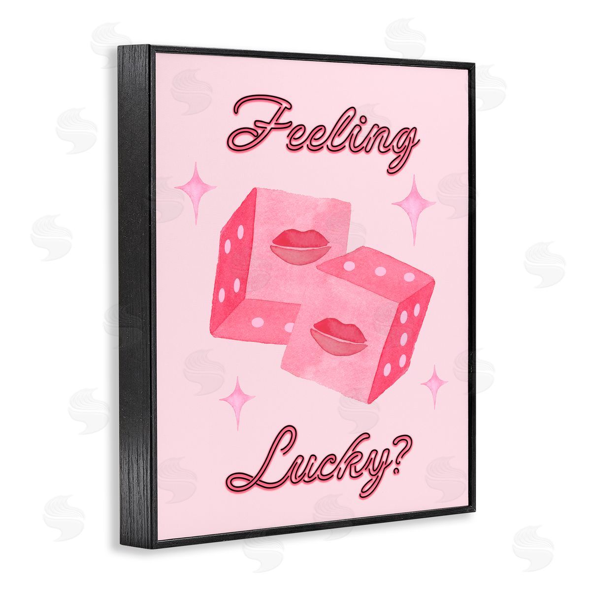 Nina Jacobs Feeling Lucky? Dice Black Framed Giclee Print Wall Art