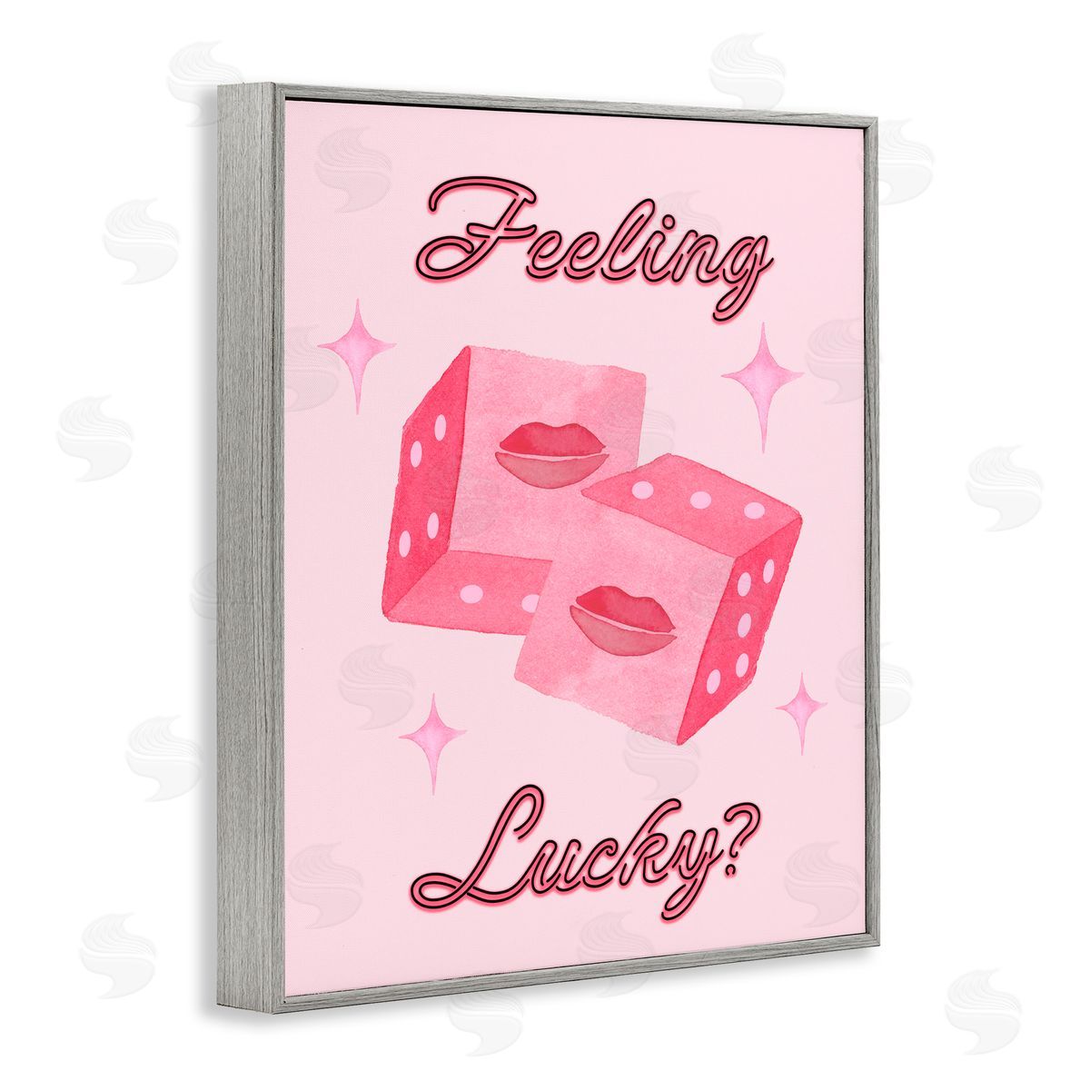 Nina Jacobs Feeling Lucky? Dice Gray Framed Giclee Print Wall Art