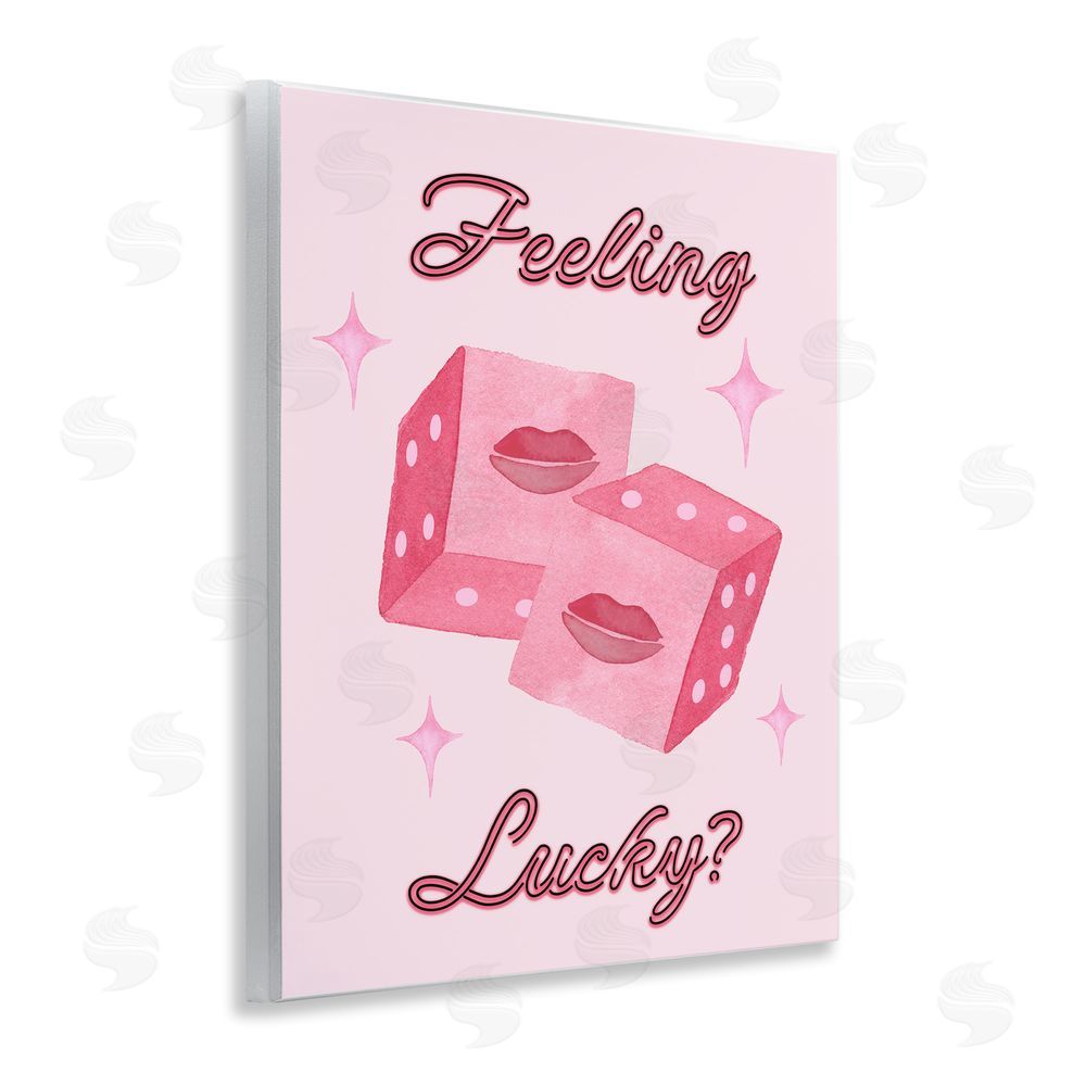 Nina Jacobs Feeling Lucky? Dice Wooden Wall Plaque Art Print