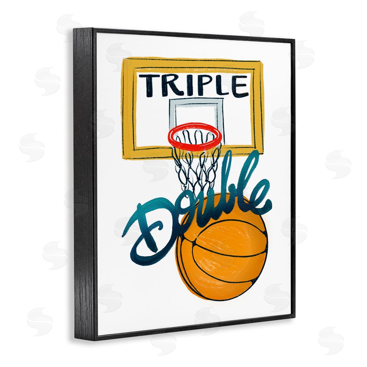 Connie Summers Triple Double Basketball Black Framed Giclee Print Wall Art