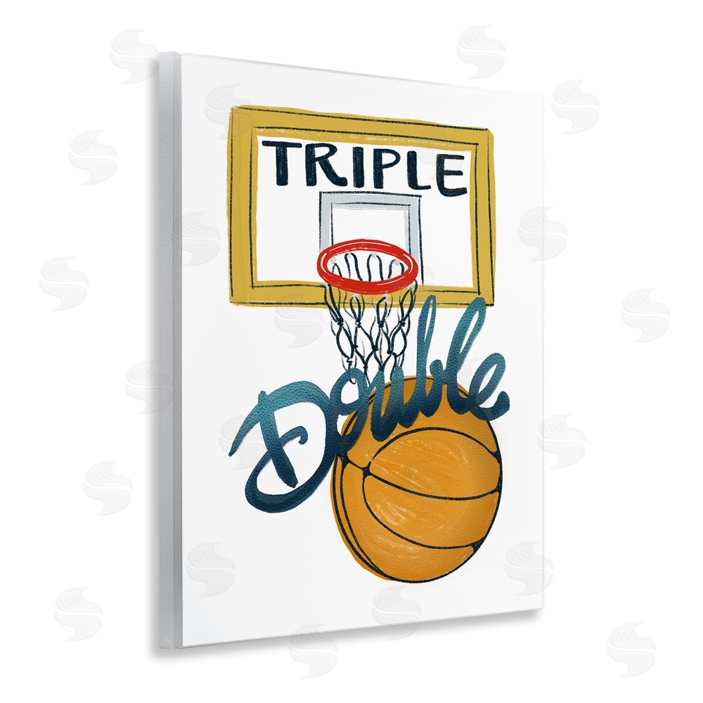 Connie Summers Triple Double Basketball Wooden Wall Plaque Art Print