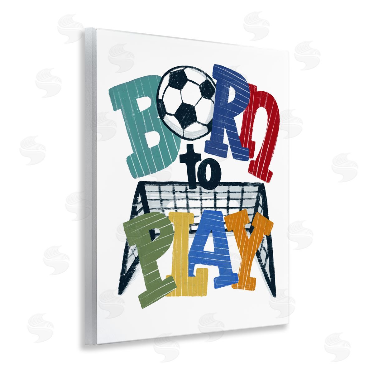 Connie Summers Born To Play Soccer Wall Plaque Art Print