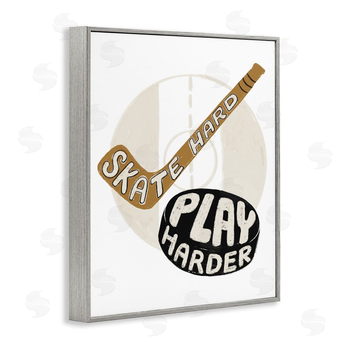 Connie Summers Skate Hard Play Harder Gray Framed Giclee Wall Art Print
