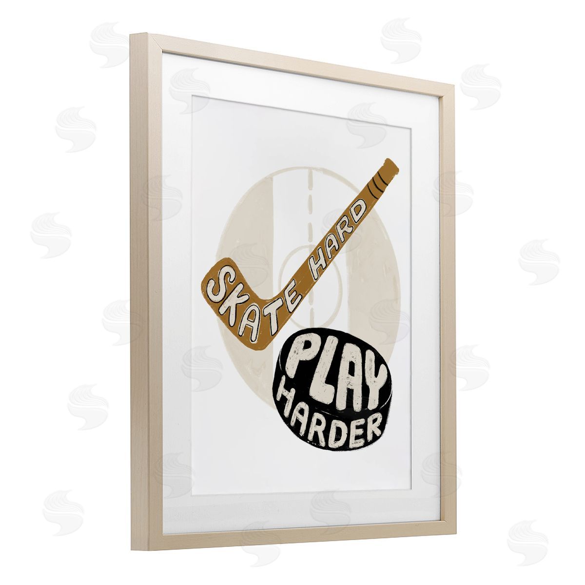 Connie Summers Skate Hard Play Harder Birch Framed Print Under Glass with White Mat Wall Art