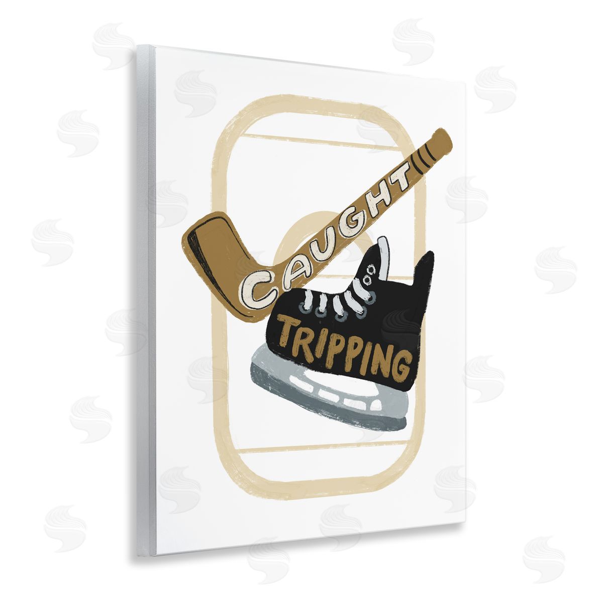 Connie Summers Caught Tripping Hockey Wall Plaque Art Print