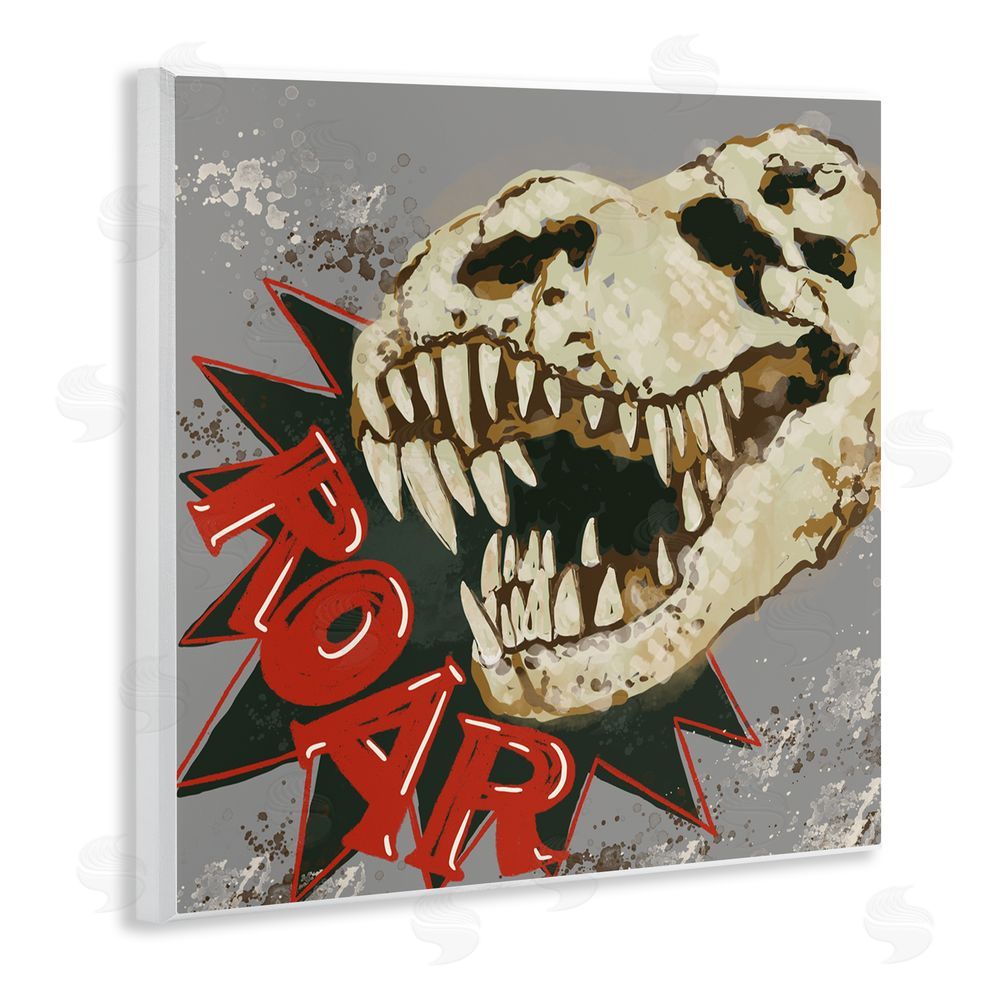 Connie Summers Roar Dinosaur Skull Wall Plaque Art Print