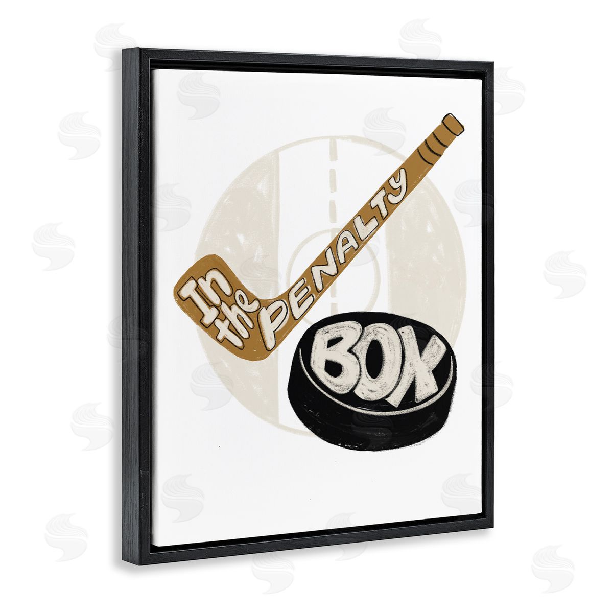 Connie Summers In The Penalty Box Black Floating Frame Canvas Wall Art Print