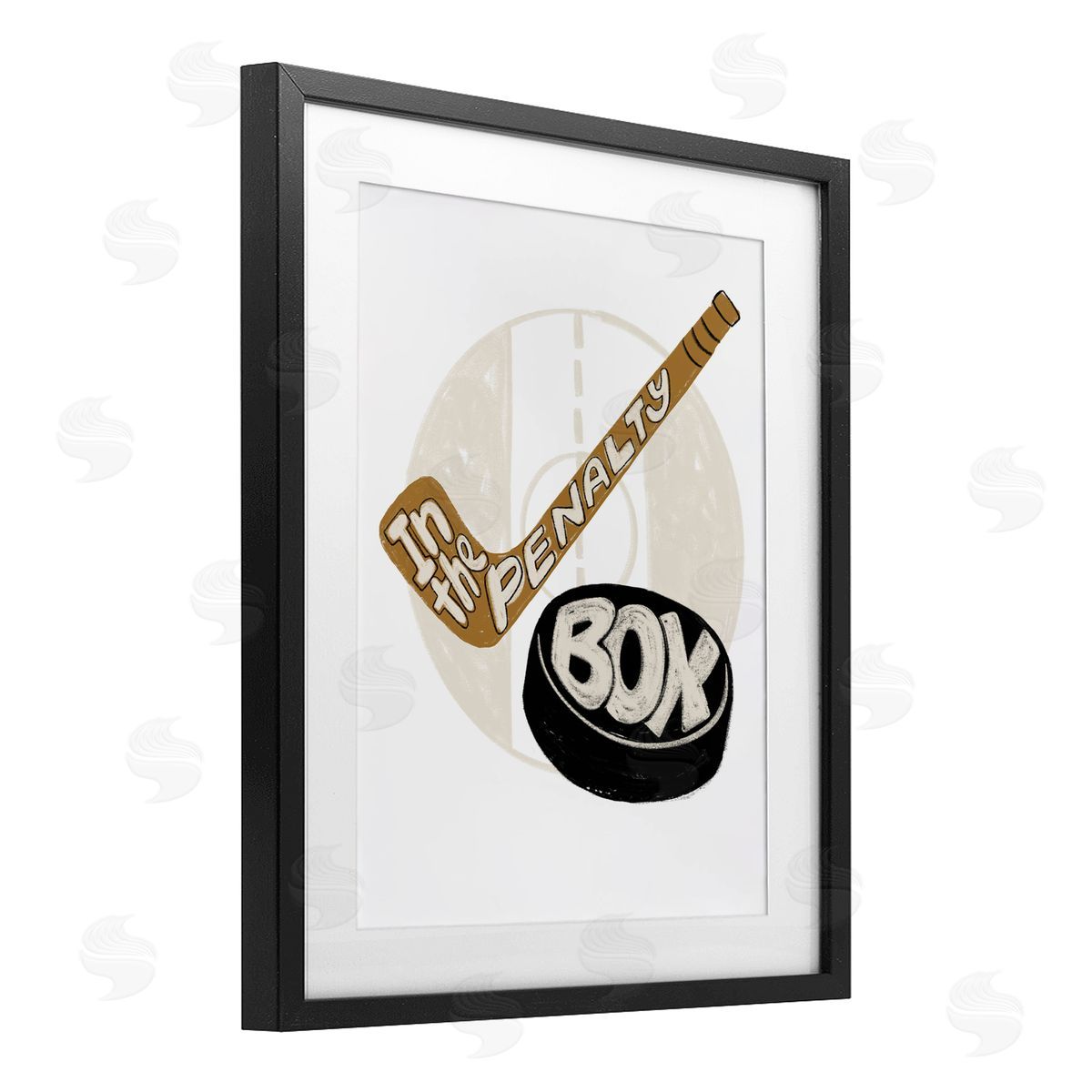 Connie Summers In The Penalty Box Black Framed Print Under Glass with White Mat Wall Art