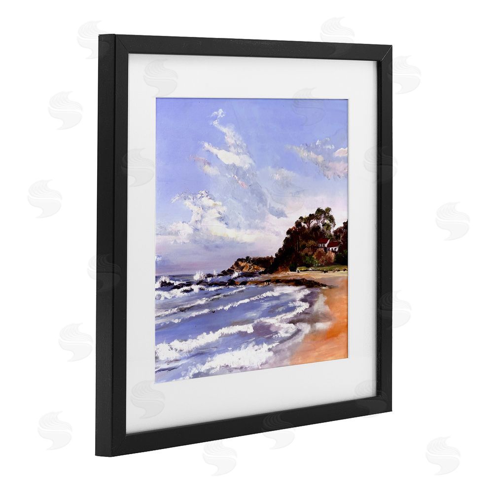 Patricia Reynolds Malua Bay Seascape Black Framed Print Under Glass Wall Art