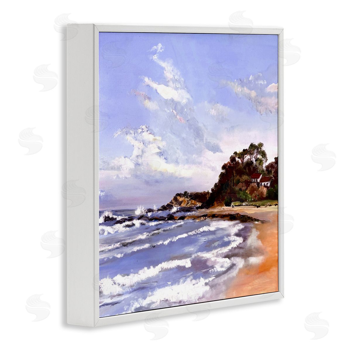 Patricia Reynolds Malua Bay Seascape White Framed Giclee Print Wall Art