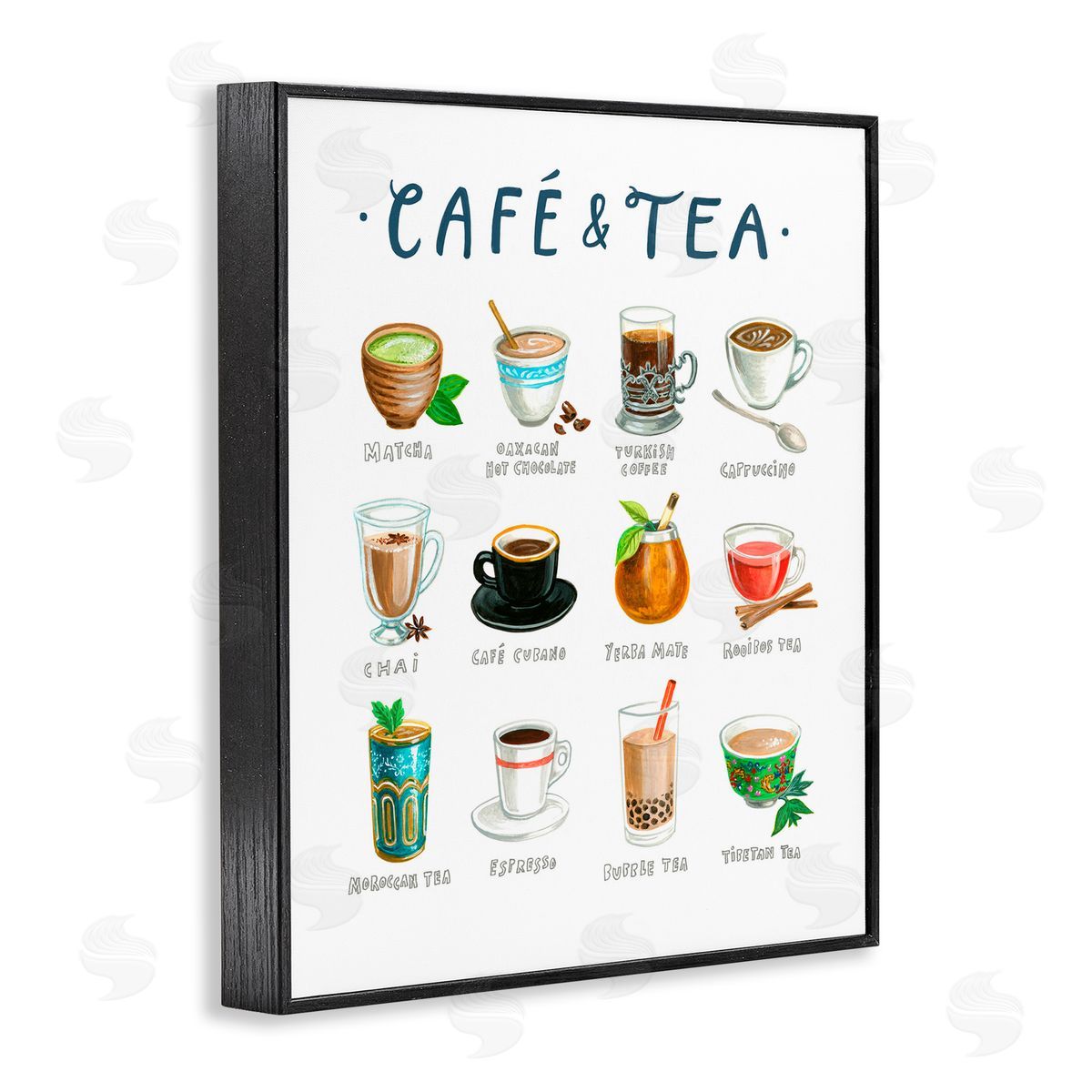 Angela Steahling Cafe & Tea Types Black Framed Giclee Wall Art Print