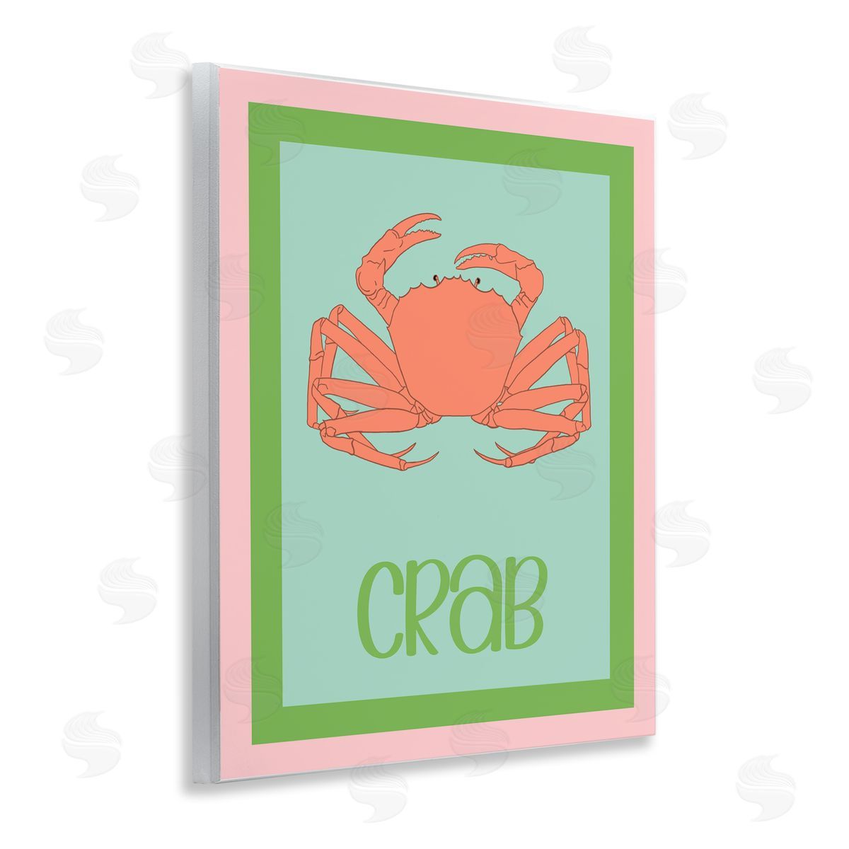 Christine Becker Coastal Cuisine Crab Wall Plaque Art Print