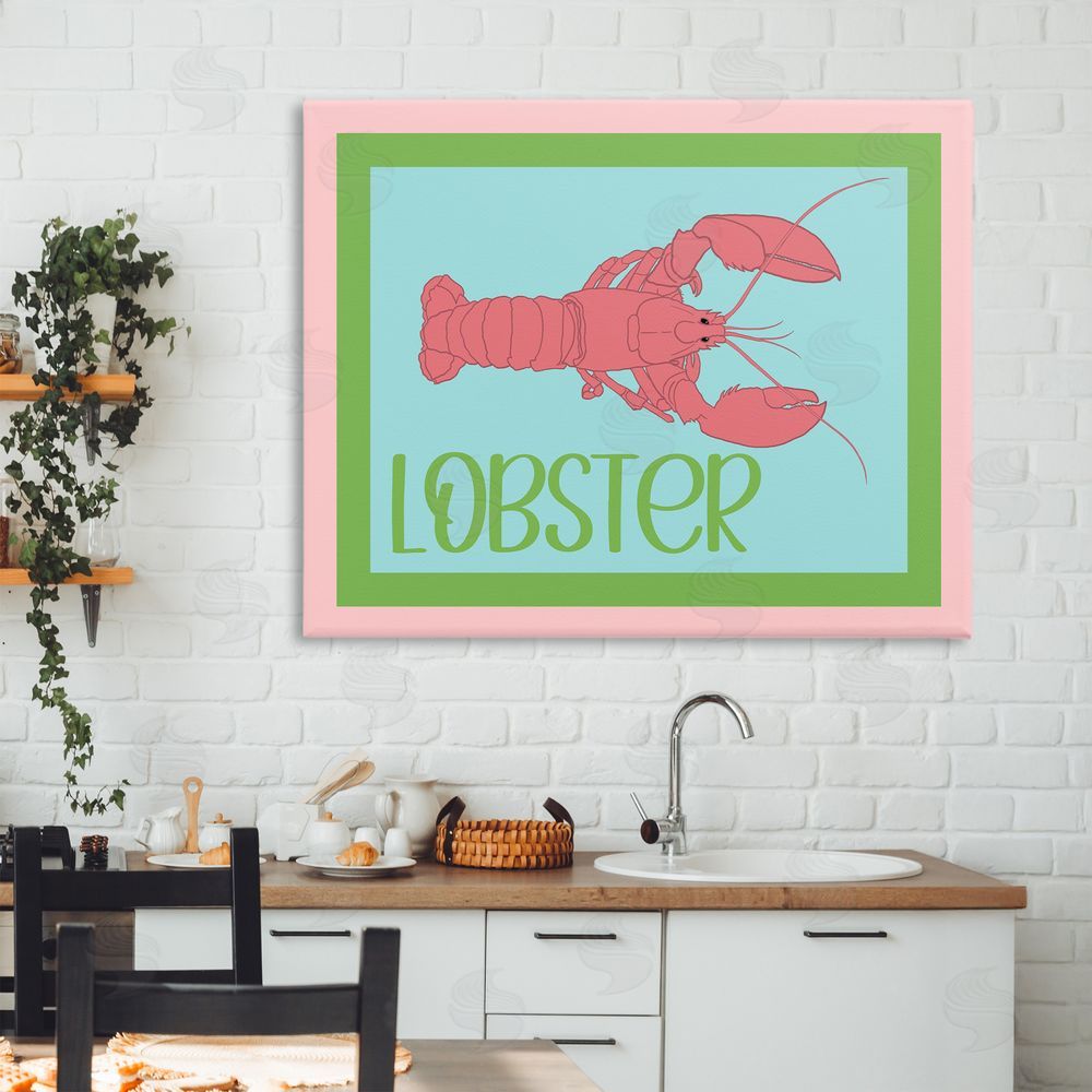 Christine Becker Coastal Cuisine Lobster Canvas Art on Wall
