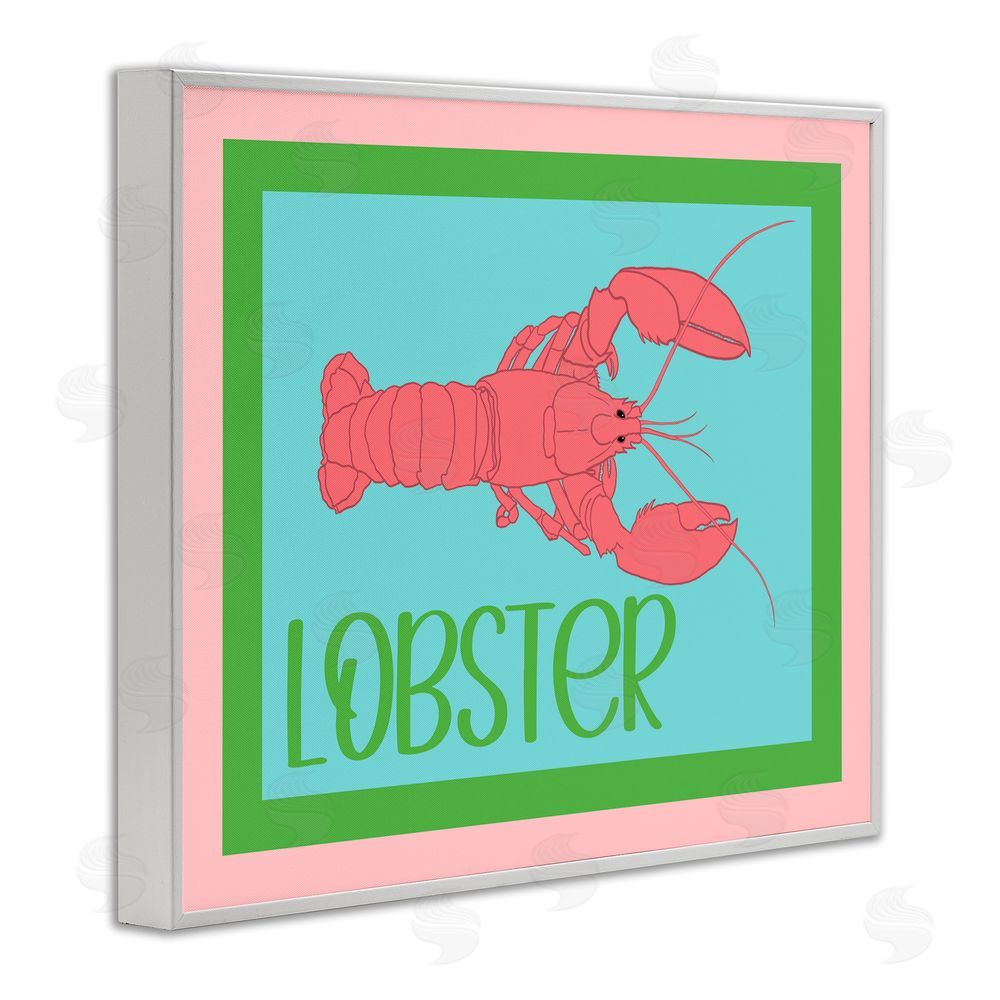 Christine Becker Coastal Cuisine Lobster White Framed Giclee Wall Art Print