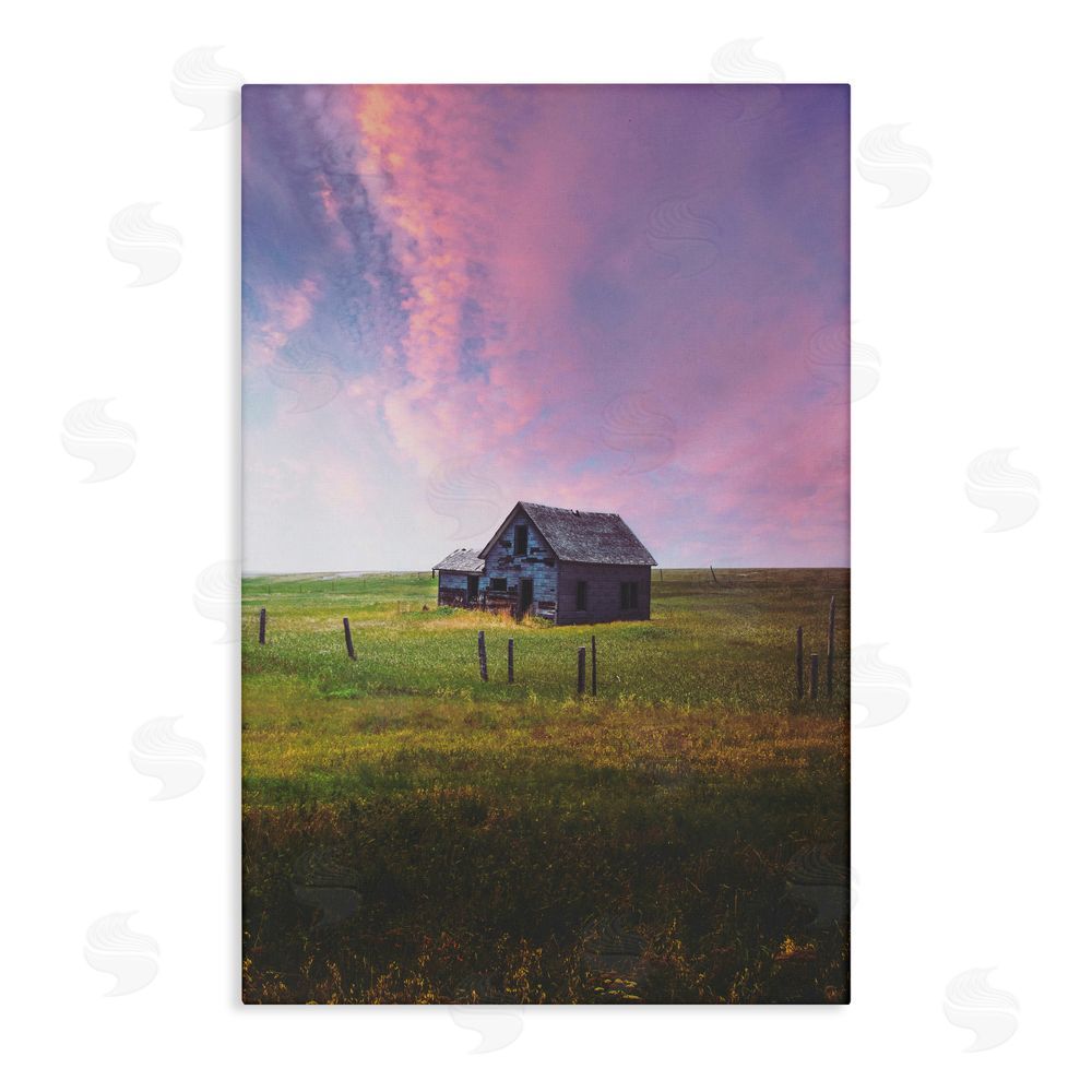 Annie Bailey Art Kinship Cottage & Pastel Sky Canvas Wall Art Print