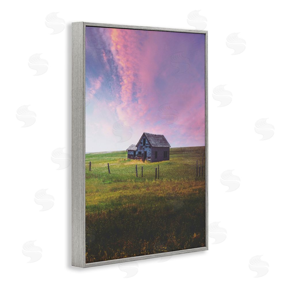 Annie Bailey Art Kinship Cottage & Pastel Sky Gray Framed Giclee Wall Art Print