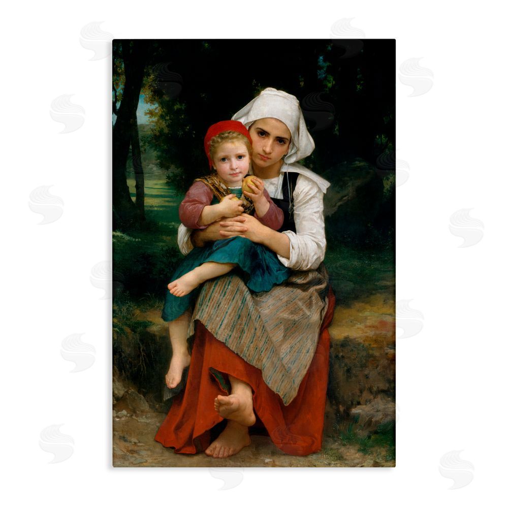 William Adolphe Bouguereau Classical Bouguereau Brother & Sister Canvas Wall Art Print