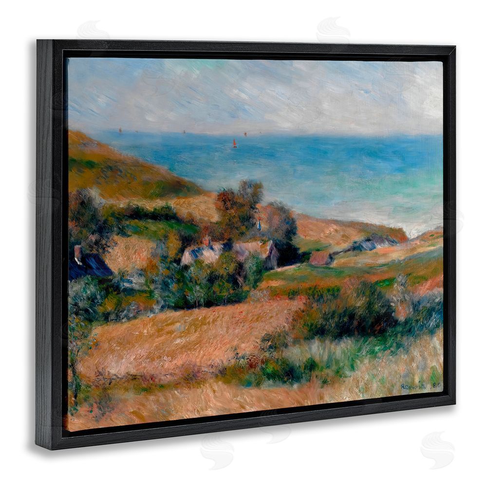 Pierre-Auguste Renoir View Of The Seacoast Renoir Black Floating Frame Canvas Wall Art Print