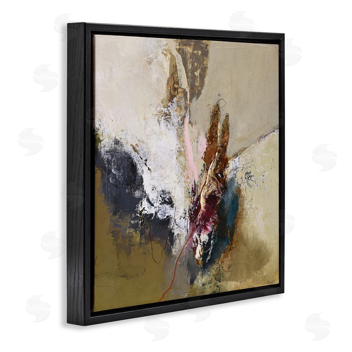 Design Fabrikken Earthy Mood Composition Black Floating Frame Canvas Wall Art Print