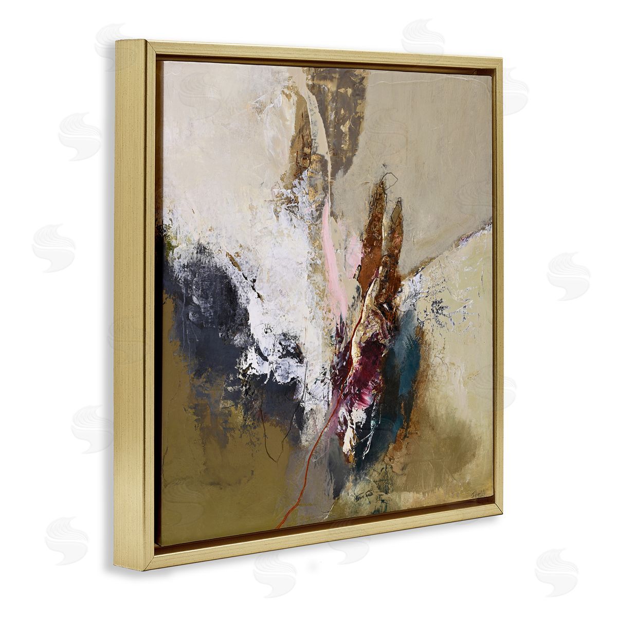Design Fabrikken Earthy Mood Composition Gold Floating Frame Canvas Wall Art Print
