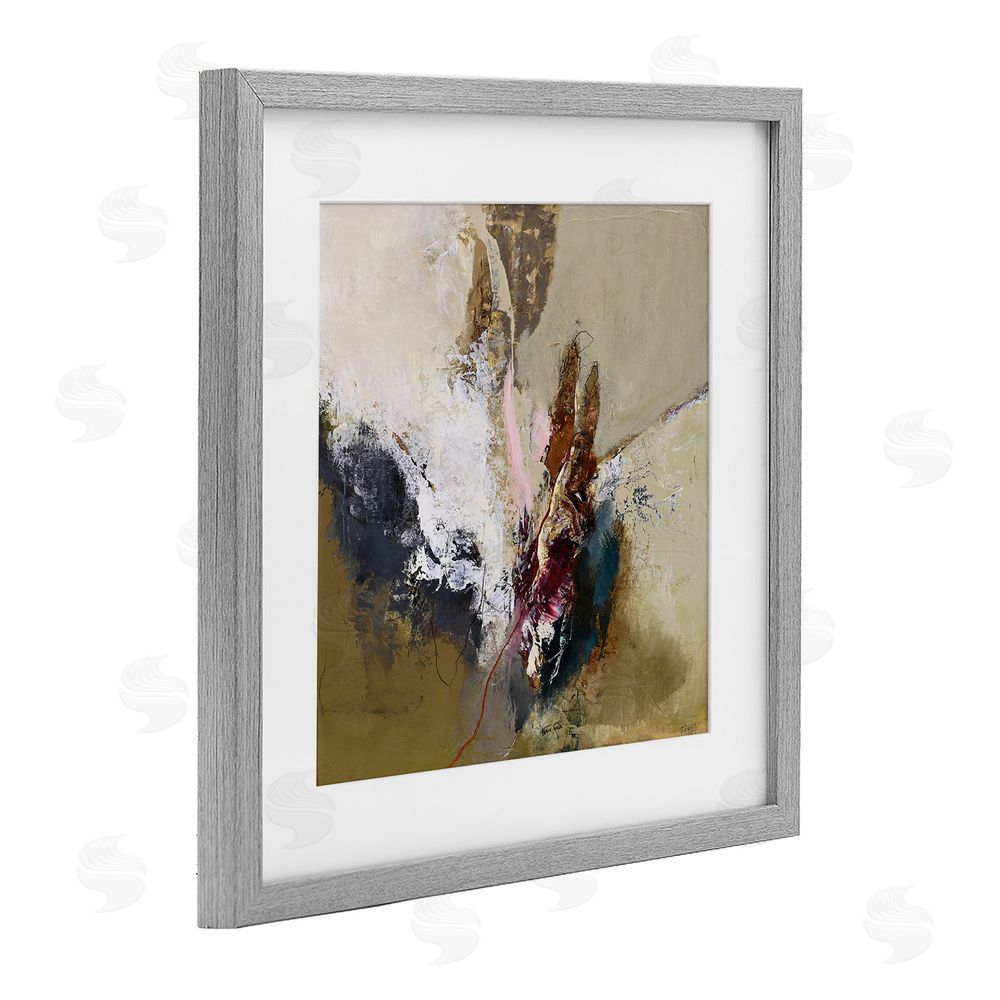 Design Fabrikken Earthy Mood Composition Gray Framed Print Under Glass Wall Art