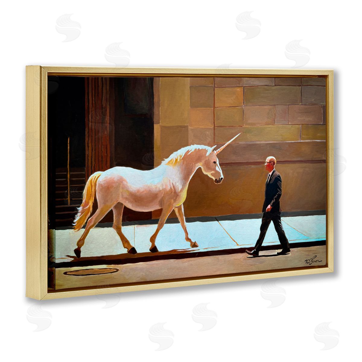 Keith Thomson The Exception Proves The Rule Gold Floating Frame Canvas Wall Art Print