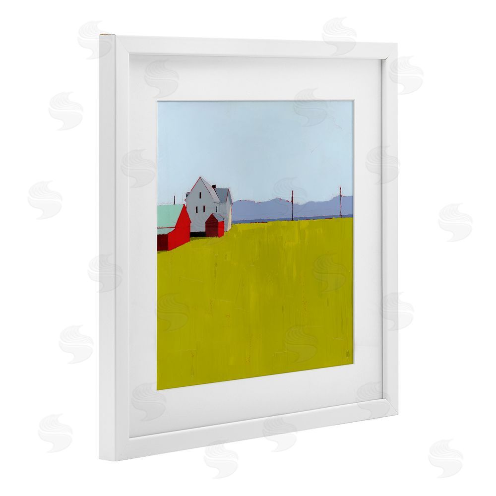Ruth LaGue Farmhouse & Shed Landscape White Framed Print Under Glass Wall Art
