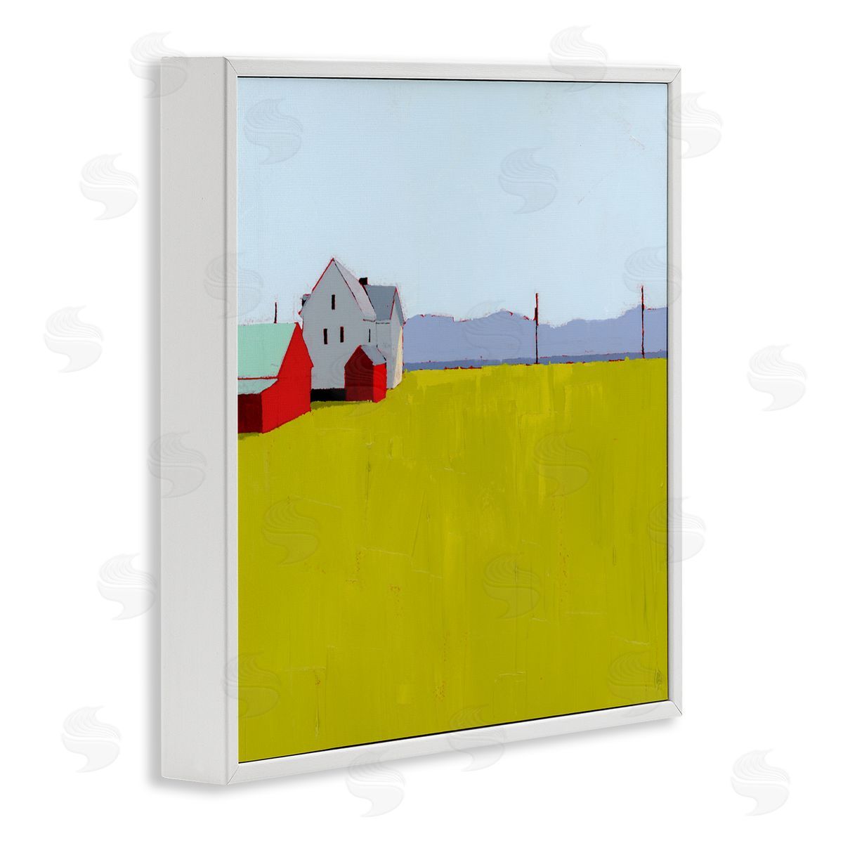 Ruth LaGue Farmhouse & Shed Landscape White Framed Giclee Print Wall Art