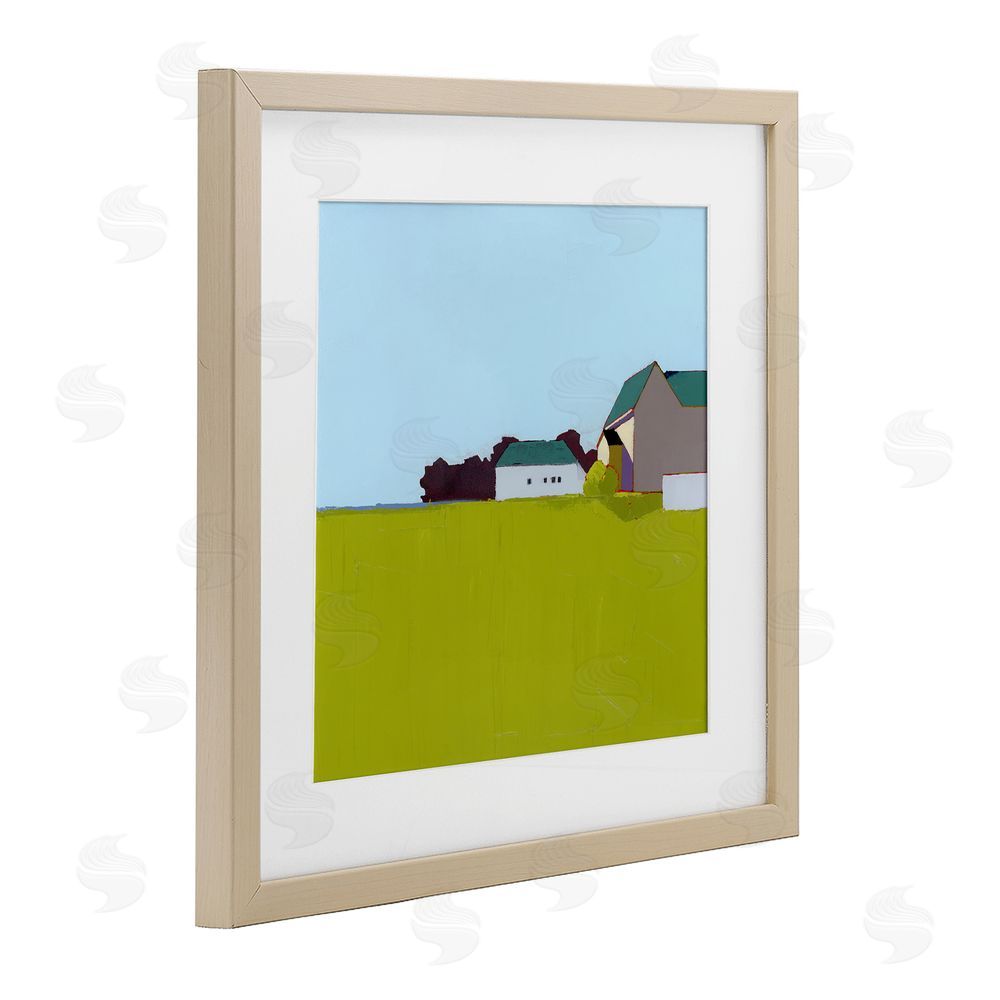 Ruth LaGue Spring Morning Farm Land Brown Framed Print Under Glass Wall Art