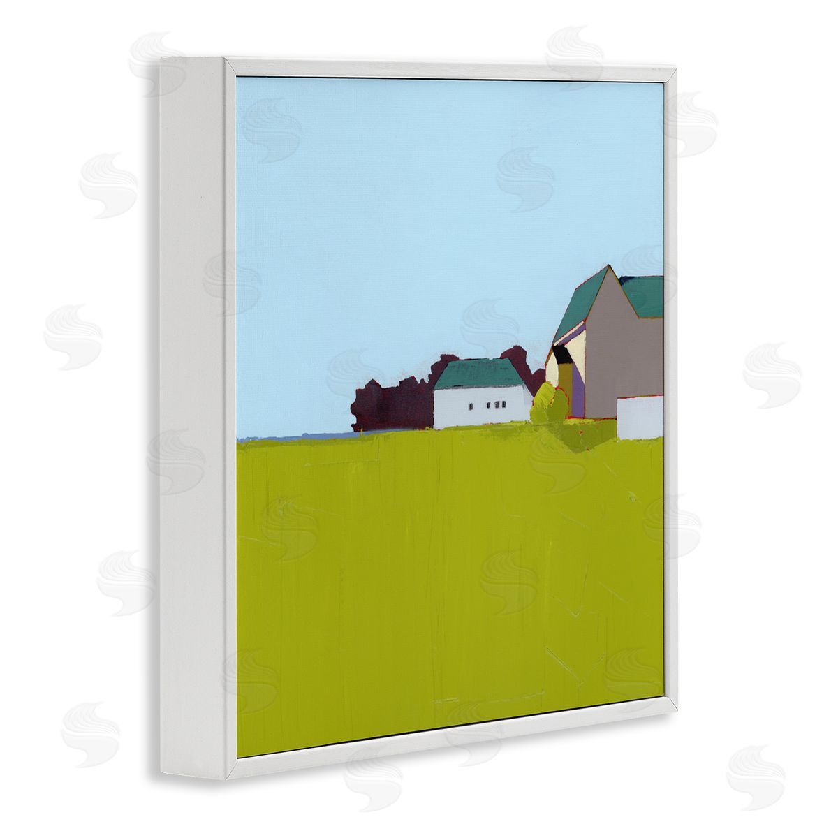 Ruth LaGue Spring Morning Farm Land White Framed Giclee Print Wall Art