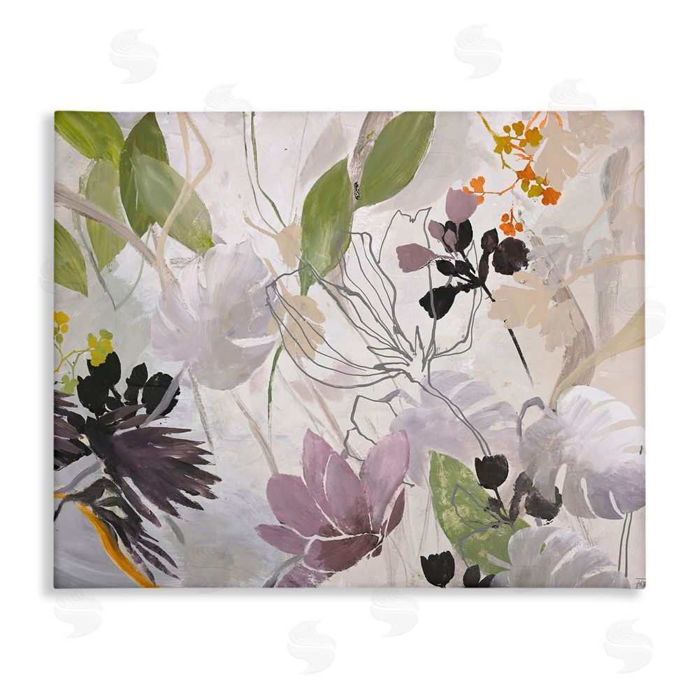 Design Fabrikken Soft Spring Organic Flora Stretched Canvas Wall Art Print