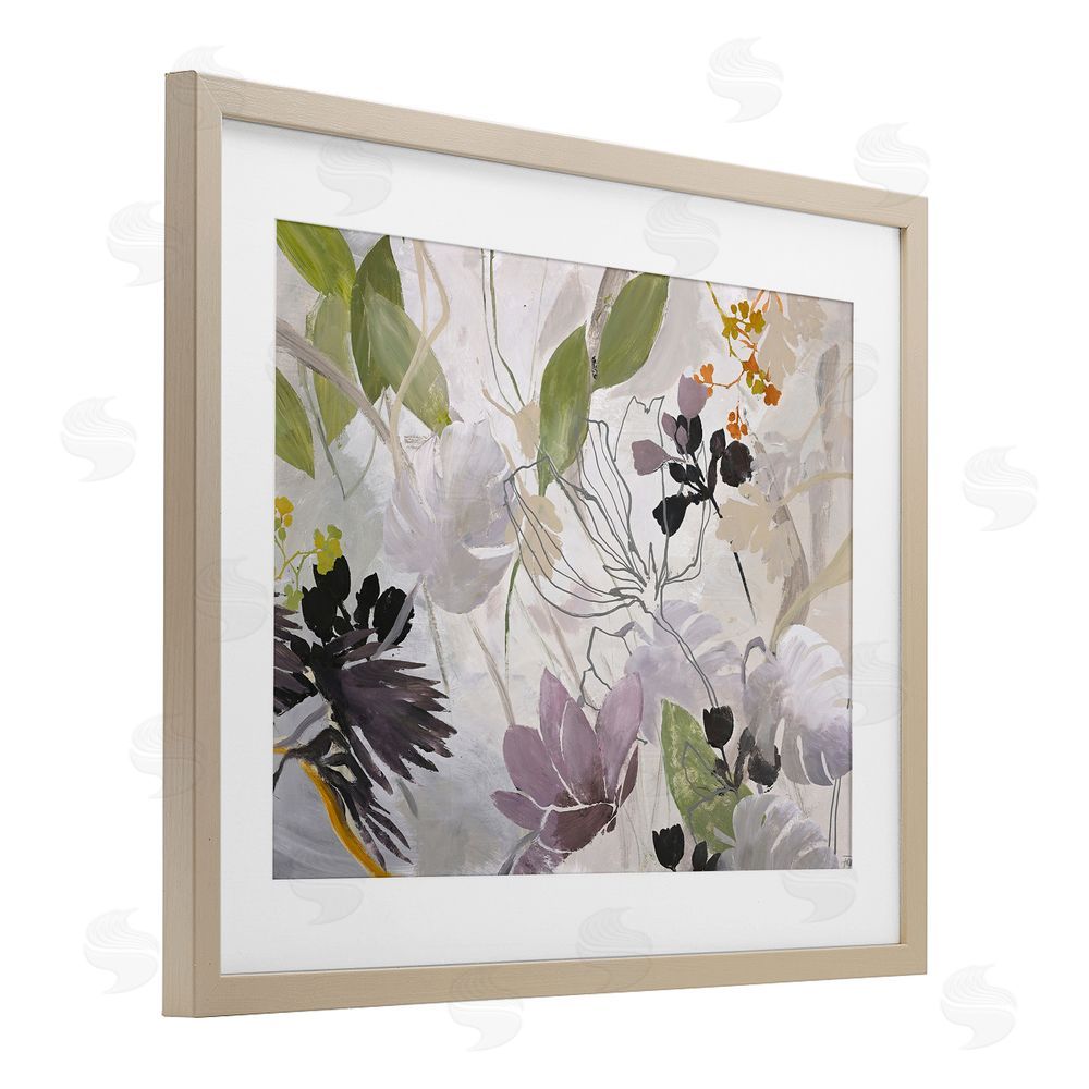 Design Fabrikken Soft Spring Organic Flora Brown Framed Print Under Glass Wall Art
