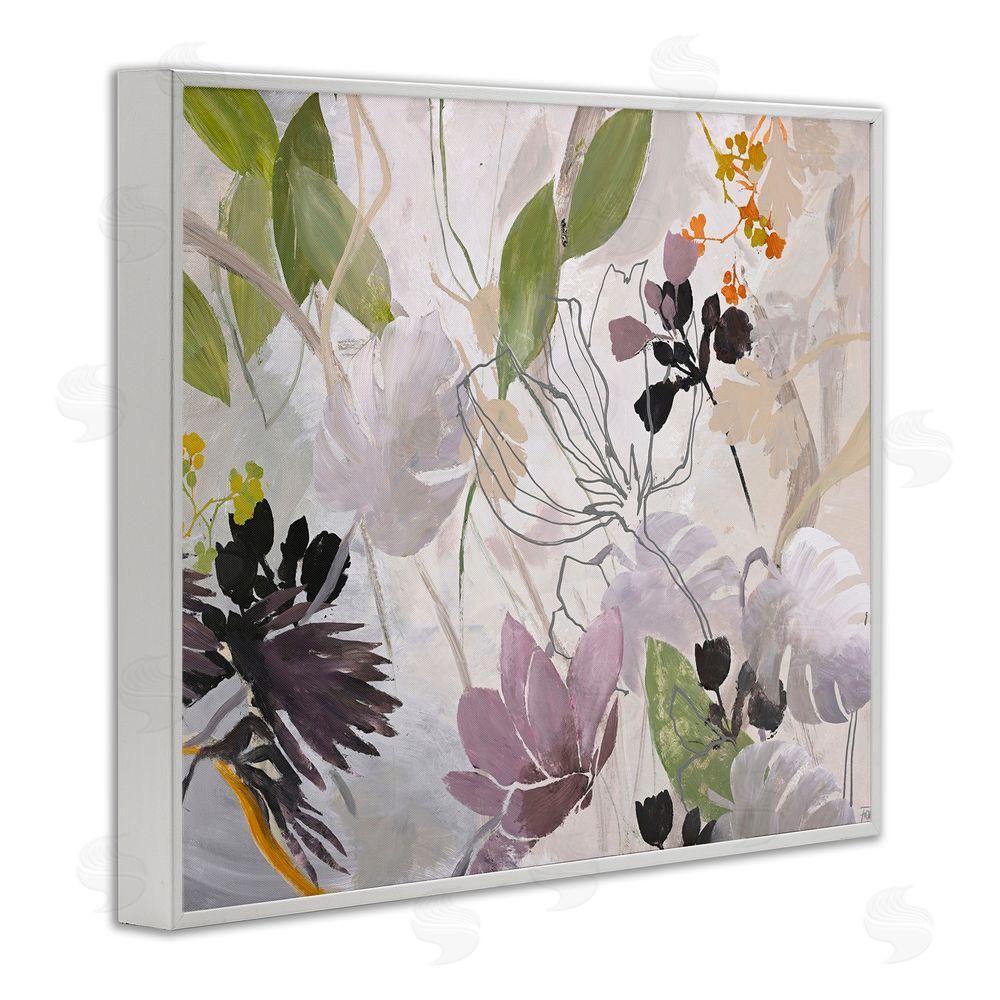 Design Fabrikken Soft Spring Organic Flora White Framed Giclee Print Wall Art