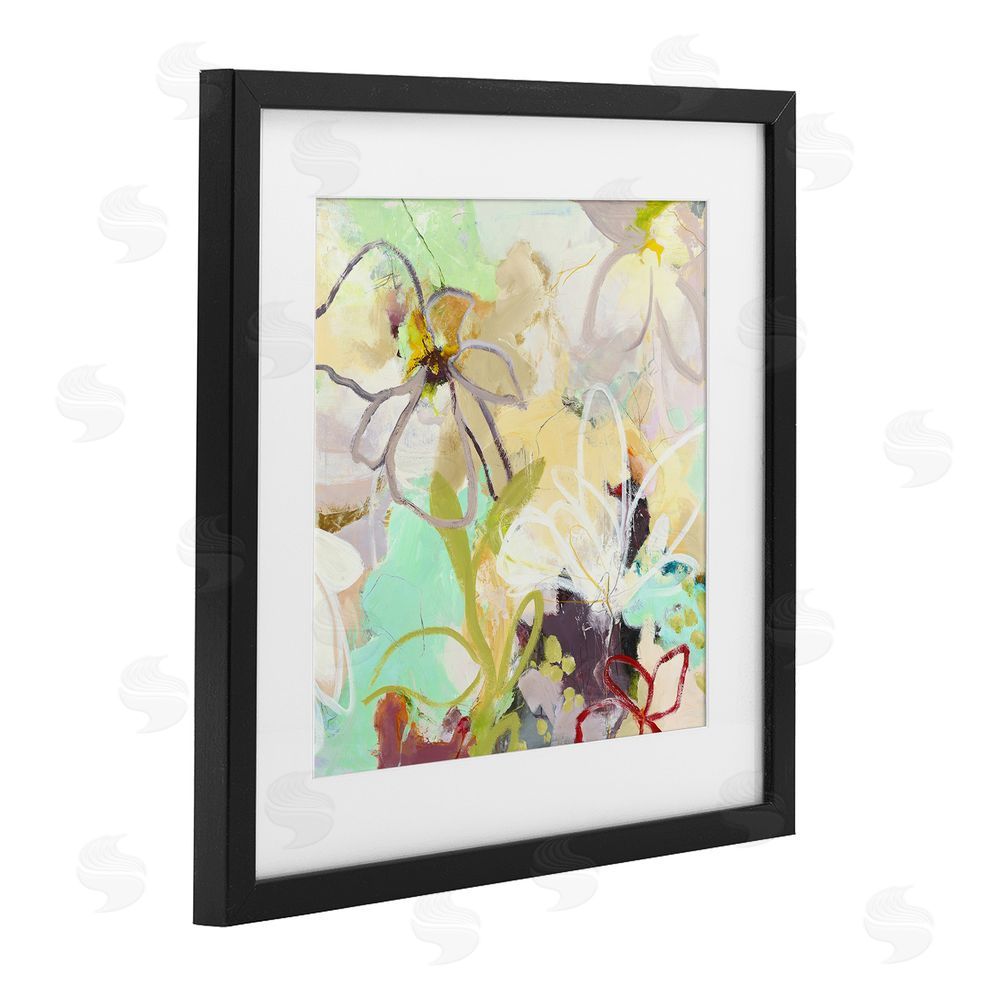 Design Fabrikken Last Days Of Spring Abstract Black Framed Print Under Glass Wall Art