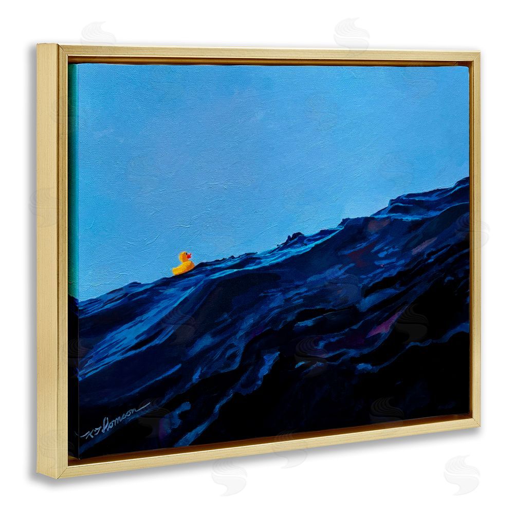 Keith Thomson You're The One Duck Gold Floating Frame Canvas Wall Art Print