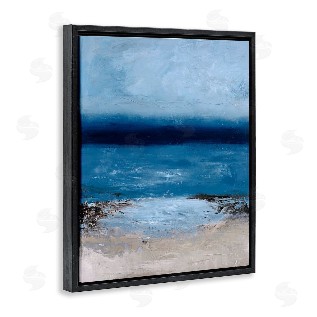 Design Fabrikken Endless Sea Moods Black Floating Frame Canvas Wall Art Print