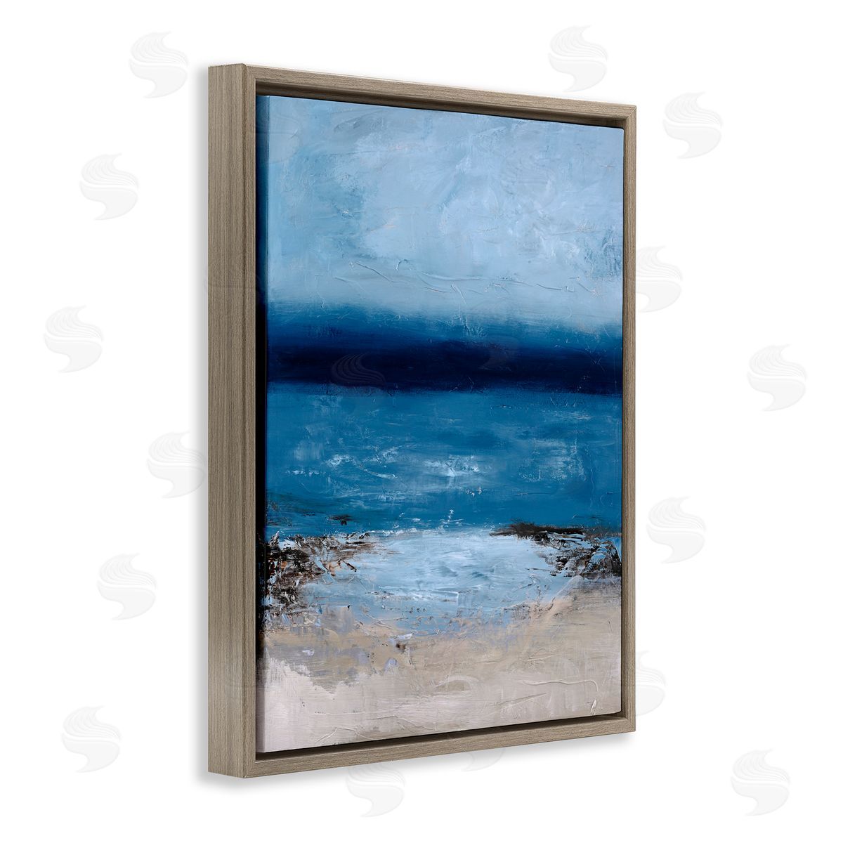 Design Fabrikken Endless Sea Moods Brown Floating Frame Canvas Wall Art Print