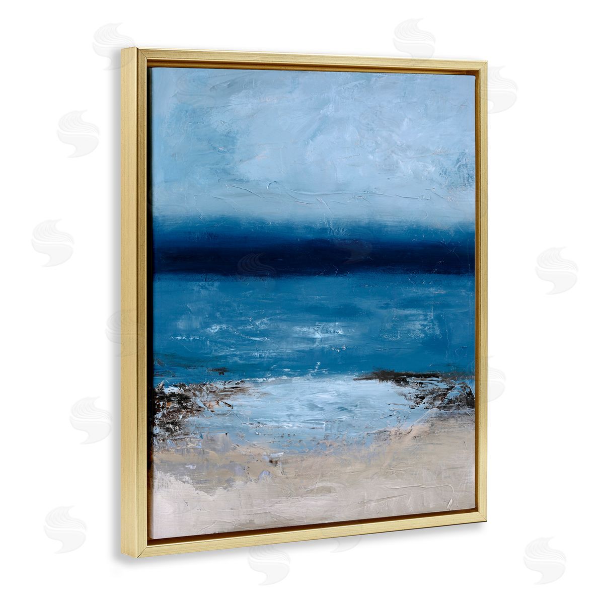 Design Fabrikken Endless Sea Moods Gold Floating Frame Canvas Wall Art Print