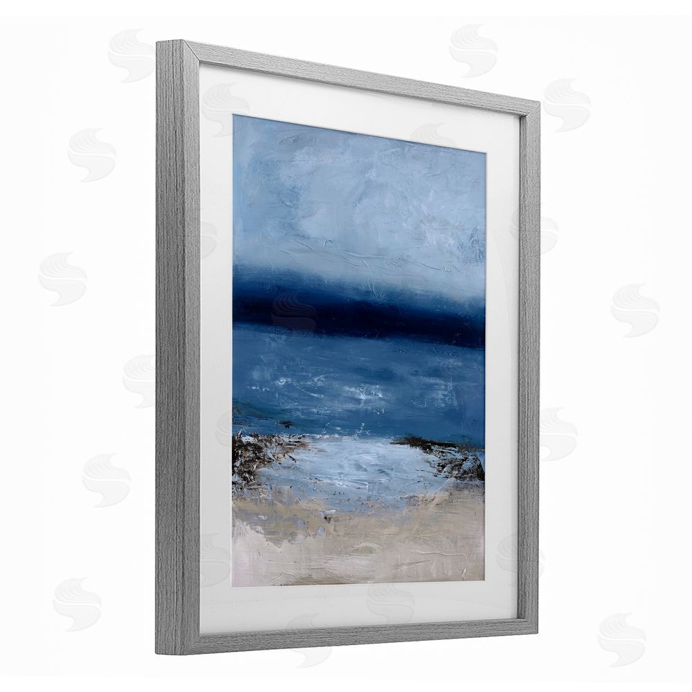 Design Fabrikken Endless Sea Moods Gray Framed Print Under Glass Wall Art