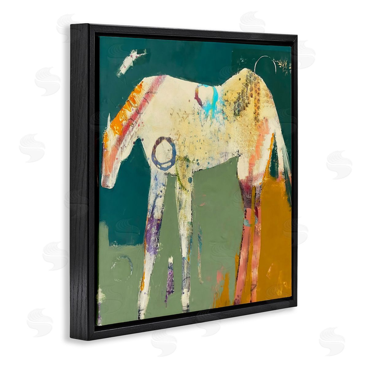 Dianna Fritzler Into The Mystic Horse Black Floating Frame Canvas Wall Art Print