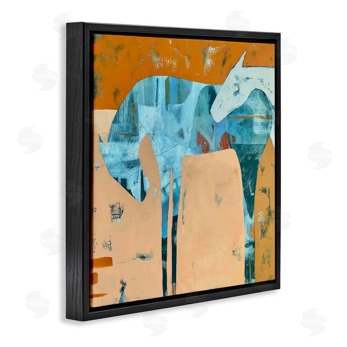 Dianna Fritzler Kindred Crush Horses Black Floating Frame Canvas Wall Art Print