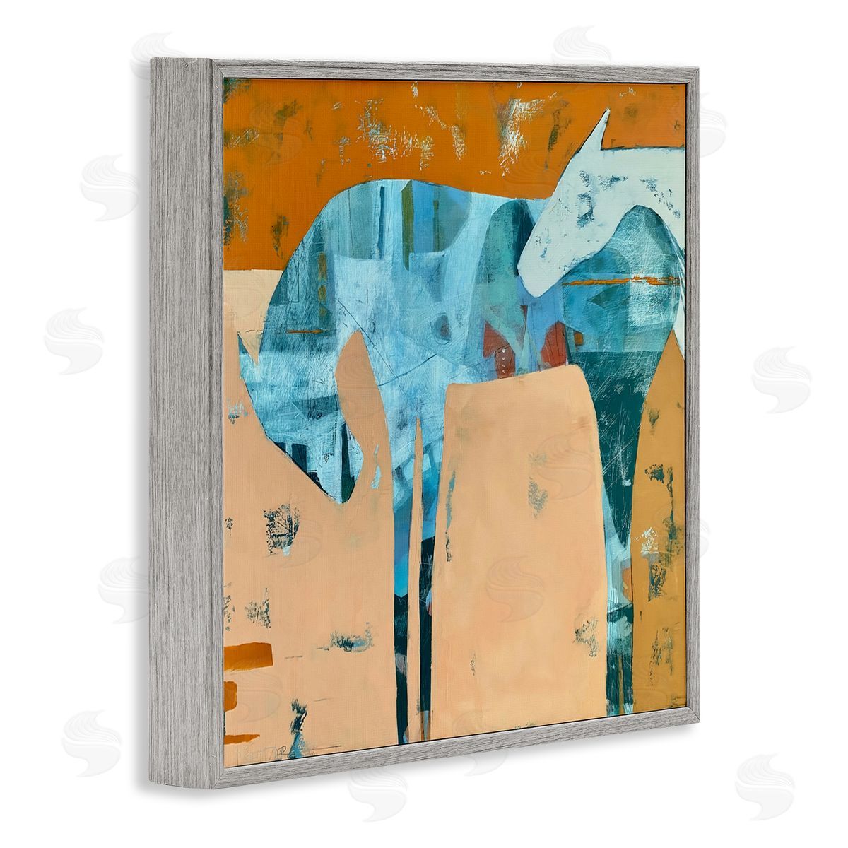 Dianna Fritzler Kindred Crush Horses Gray Framed Giclee Print Wall Art