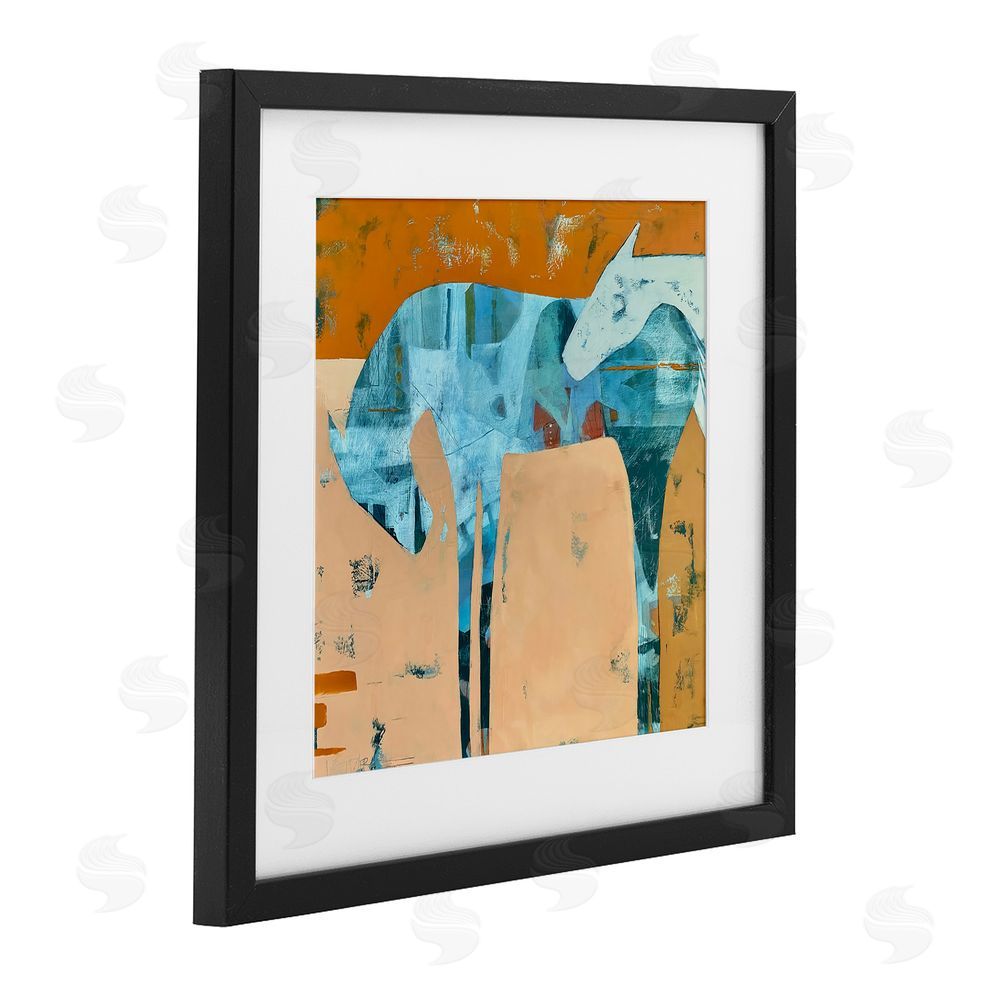 Dianna Fritzler Kindred Crush Horses Black Framed Print Under Glass Wall Art