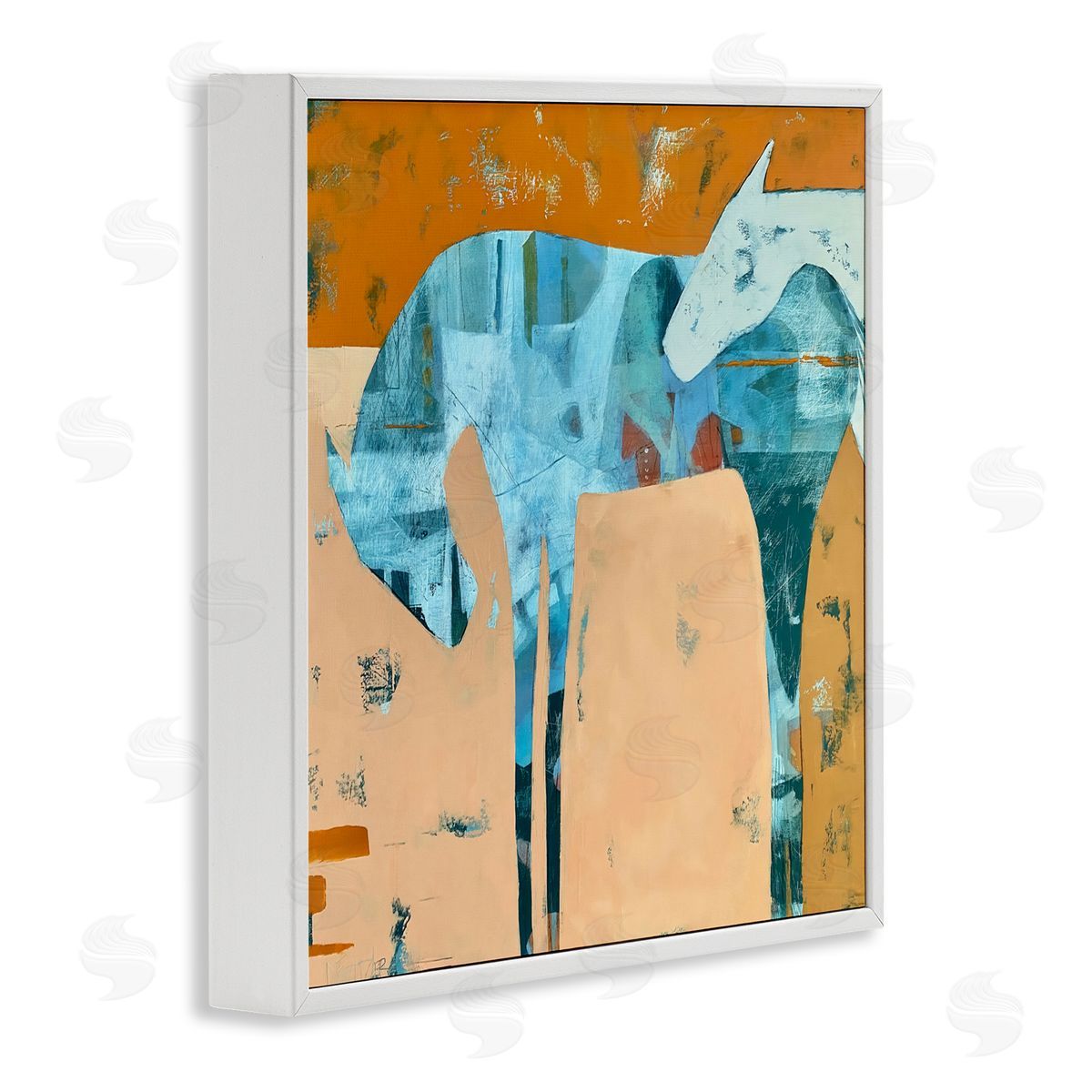 Dianna Fritzler Kindred Crush Horses White Framed Giclee Print Wall Art