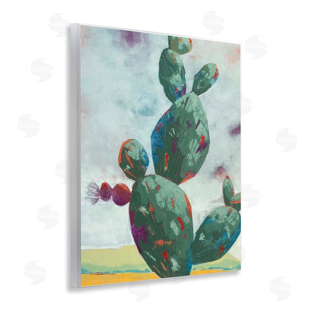 Dianna Fritzler Stand Tall Rounded Cacti Wooden Wall Plaque Art Print