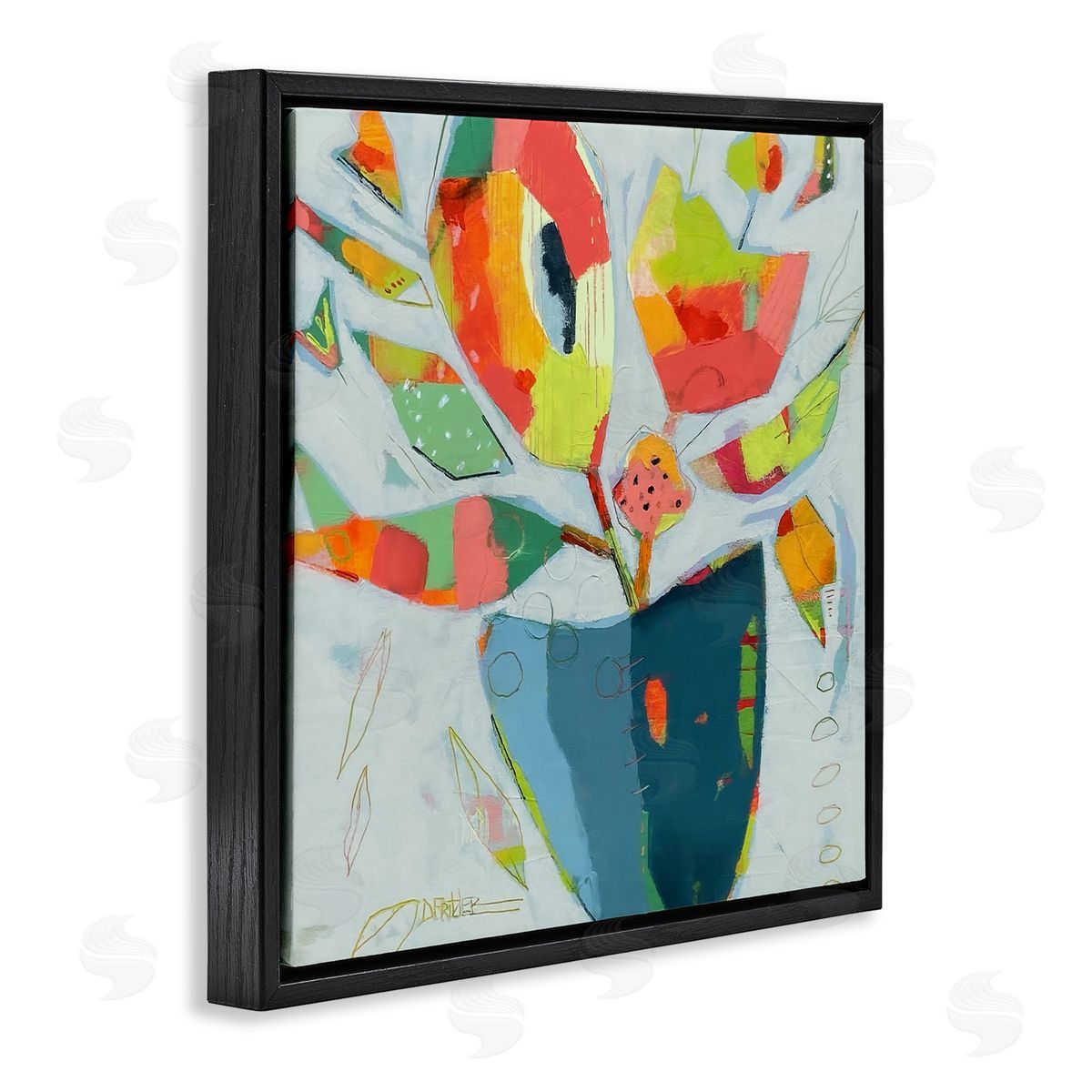 Dianna Fritzler Getting My Groove On Black Floating Frame Canvas Wall Art Print