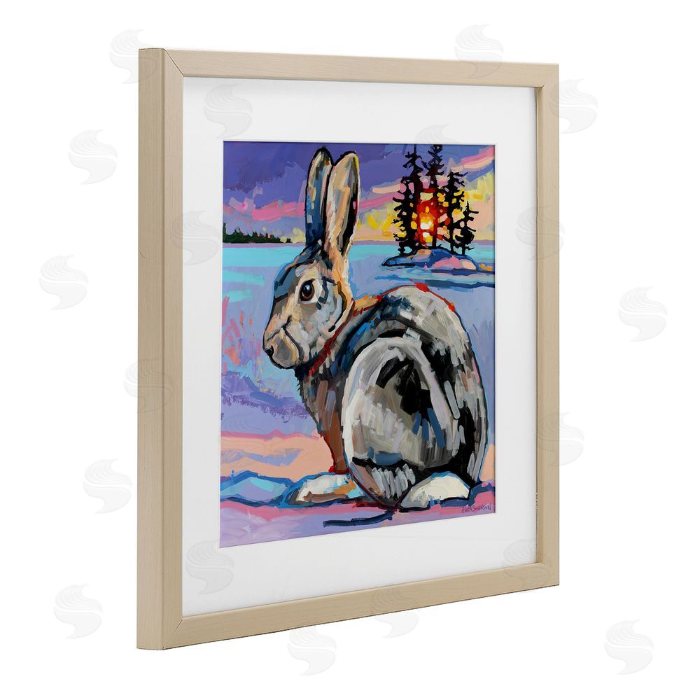Adam Swanson Runaway Goliath Rabbit Brown Framed Print Under Glass Wall Art