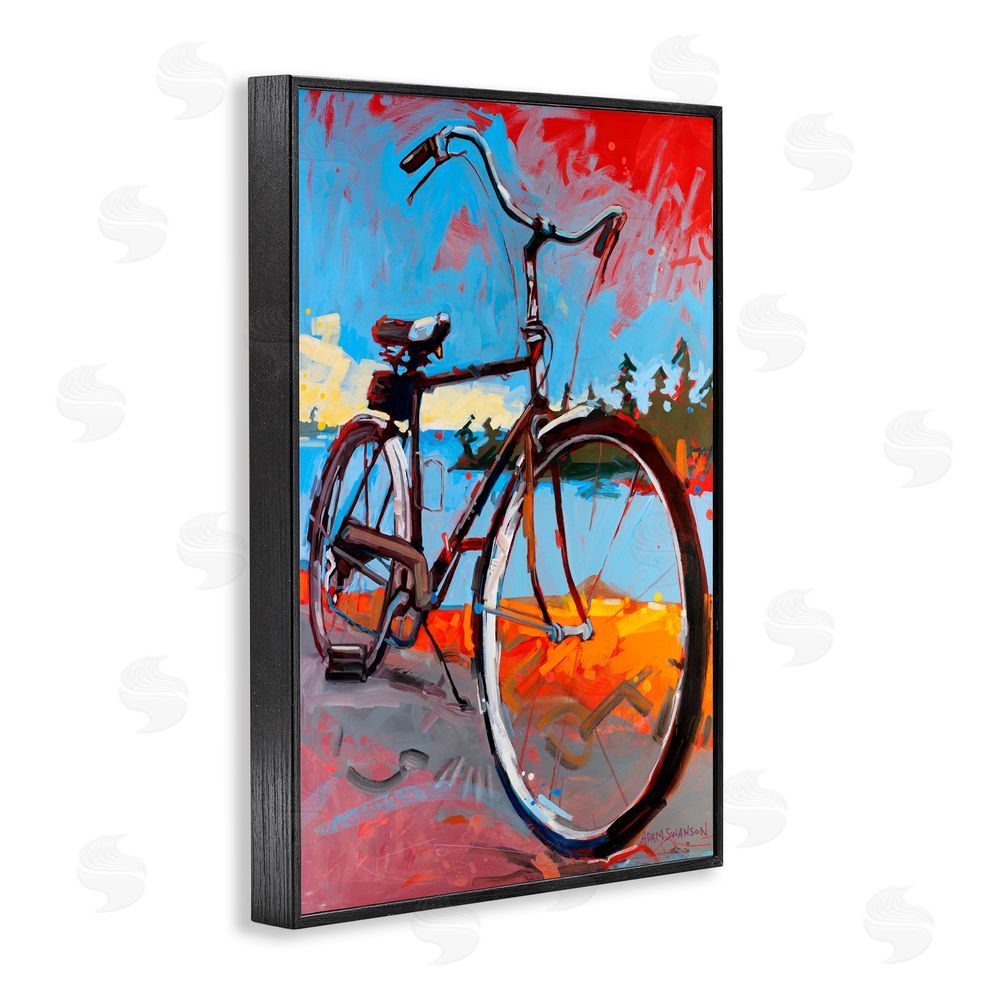 Adam Swanson Tonight Bicycle Journey Black Framed Giclee Print Wall Art