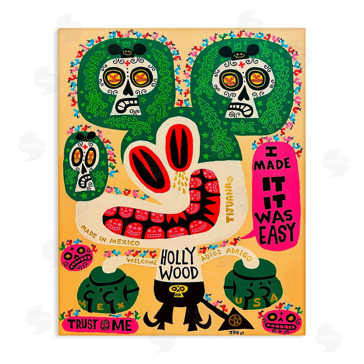 Jorge R. Gutierrez Mexico Culture Whimsy Cartoon Canvas Wall Art Print