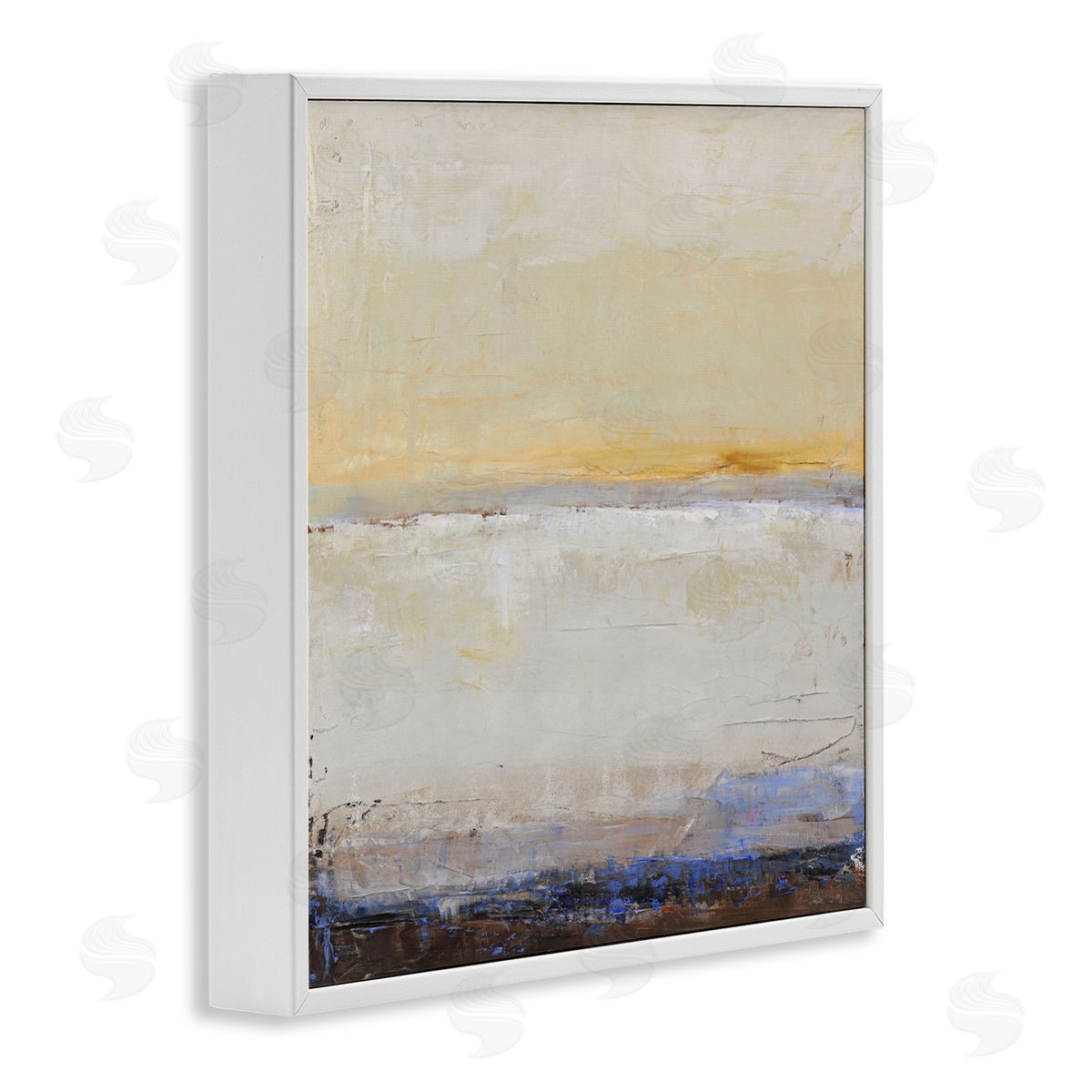 Design Fabrikken Sweeping Subtle Horizon White Framed Giclee Print Wall Art